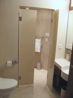 Two Bathroom areas in the Trans/Multi-Generational Demonstration Space in the Legacy Center