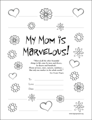 Download My Mom is Marvelous Certificate